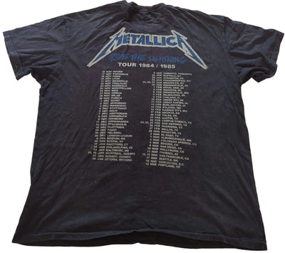 Metallica - Ride The Lightning Tour 1984/85 Vintage T-Shirt Black Size M