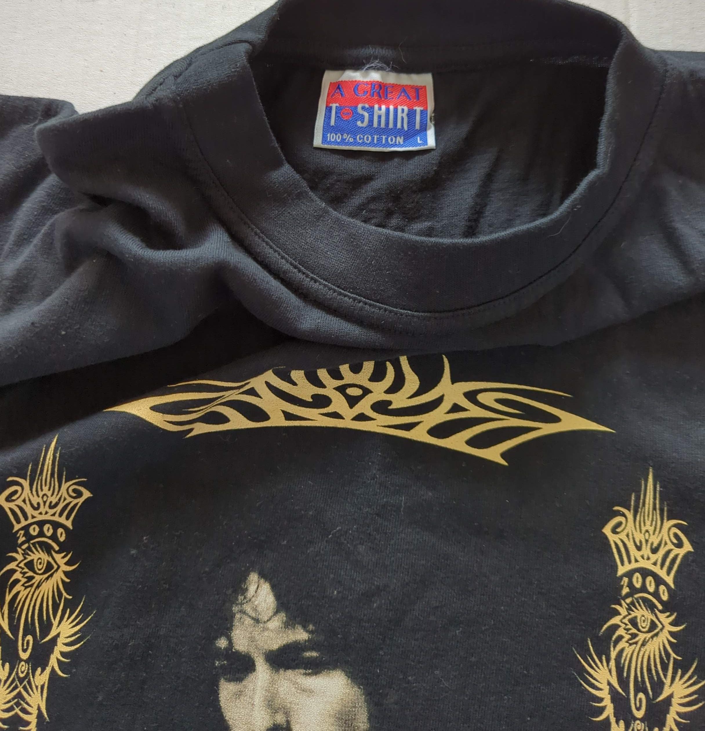 Bob Dylan - The Never Ending Tour 2000 Vintage T-Shirt Black Size L