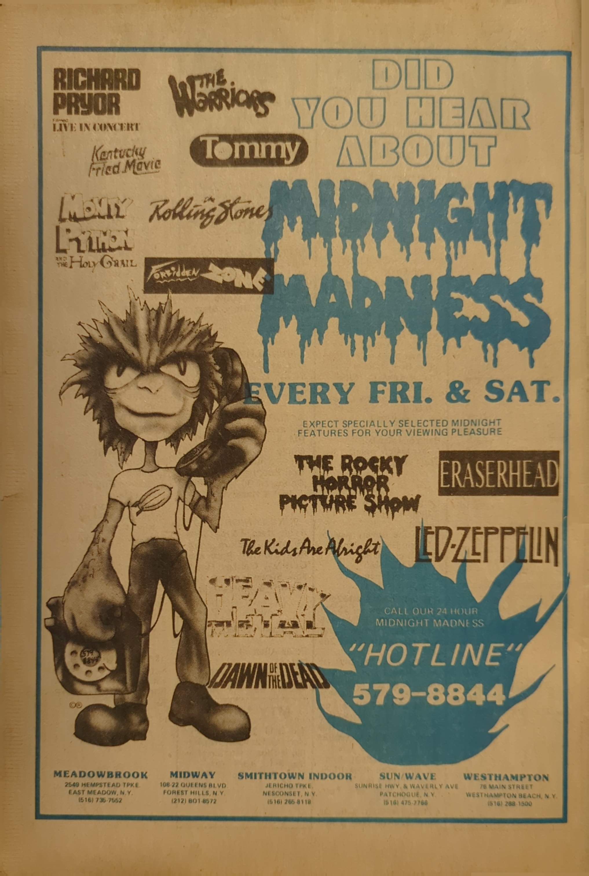 Island Ear - Back To School Issue Blue Oyster Cult Magazine (1982)
