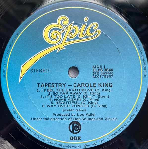 Carole King - Tapestry Australian Pressing Vinyl LP (Used)