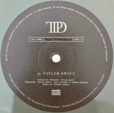 Taylor Swift - The Tortured Poets Department Smoke Gray Coloured Vinyl 2LP (Used)