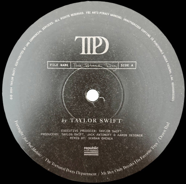Taylor Swift - The Tortured Poets Department Ink Black Coloured Vinyl 2LP (Used)