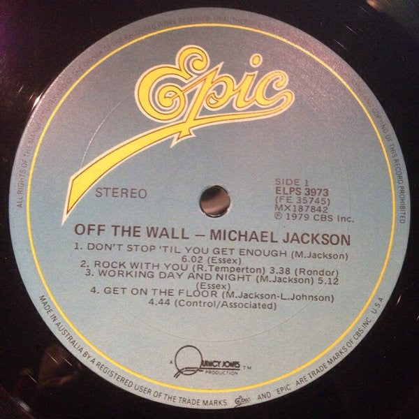 Michael Jackson - Off The Wall Aus Pressing Vinyl LP (Used)