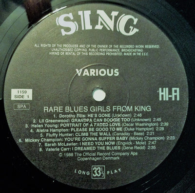 Various Artists - Rare Blues Girls From King Vinyl LP (Used)