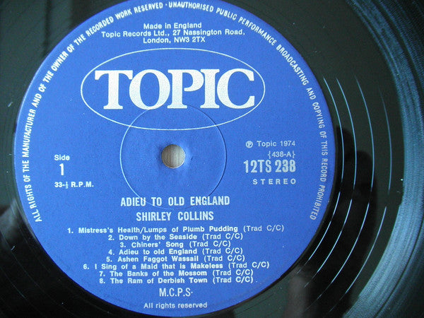 Shirley Collins - Adieu To Old England Vinyl LP (Used)