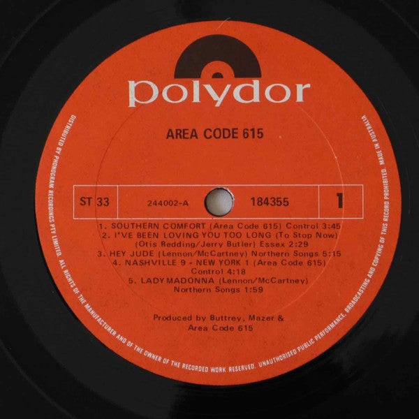 Area Code 615 - Area Code 615 Vinyl LP (Used)