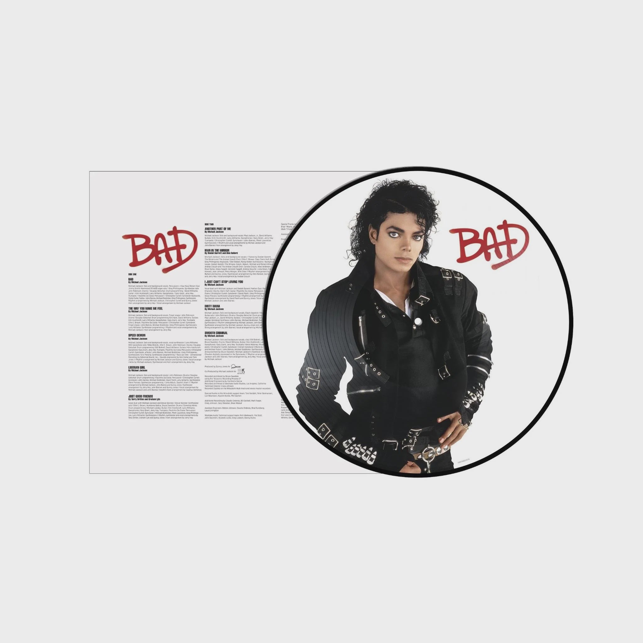 Michael Jackson - Bad Picture Disc Vinyl LP