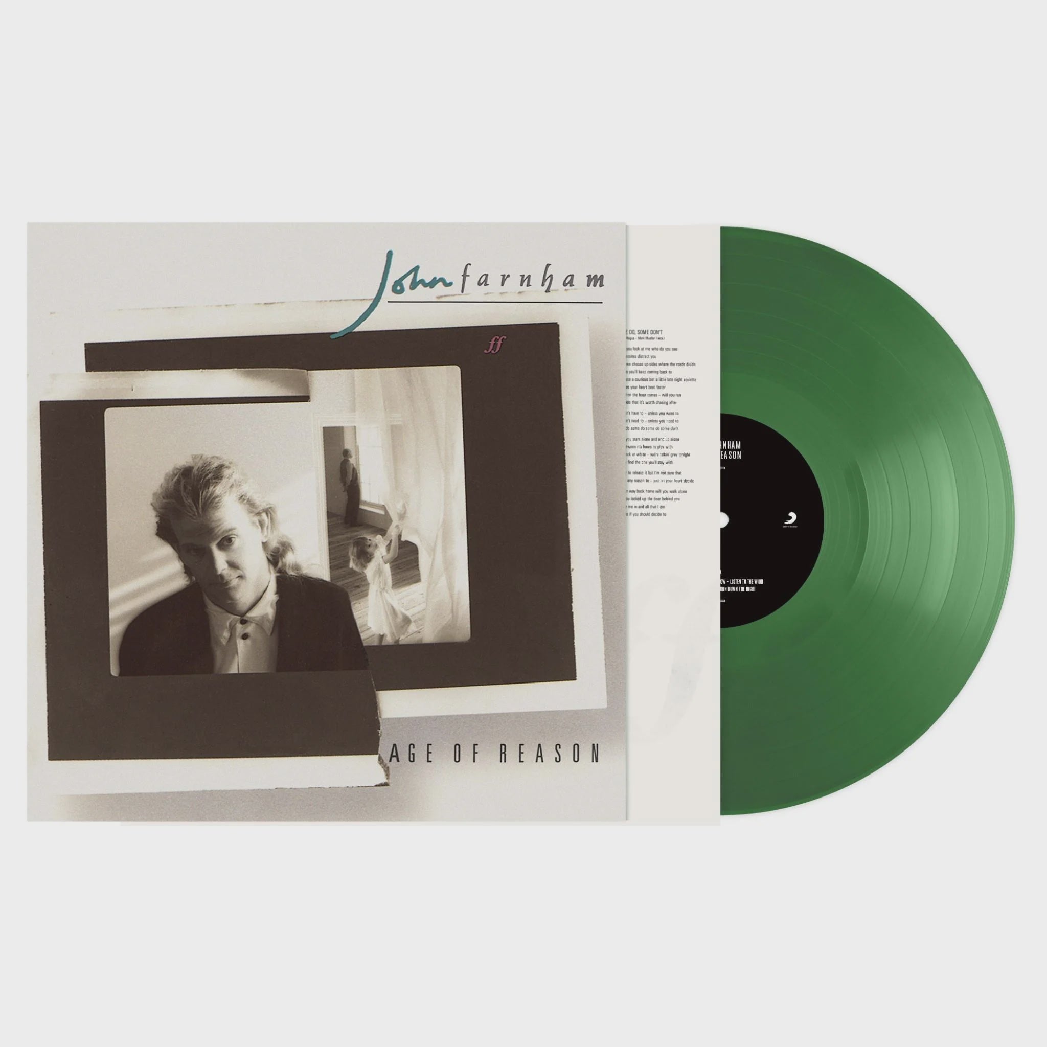John Farnham - Age Of Reason 35th Anniversary Green Opaque Coloured Vinyl LP