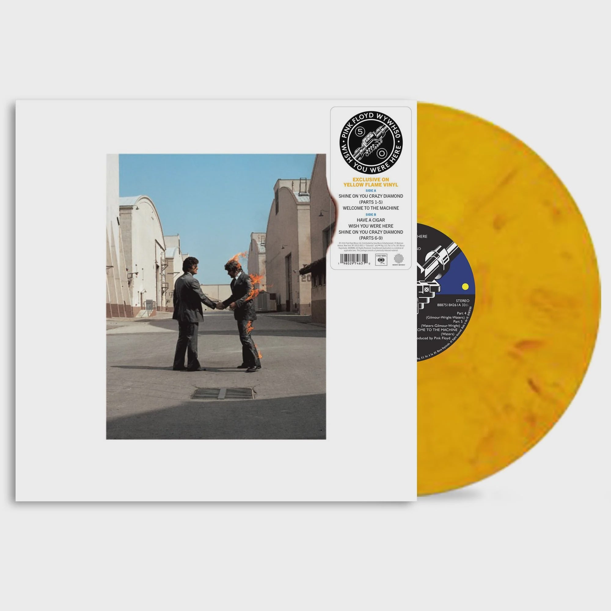Pink Floyd - Wish You Were Here 50 Yellow Flame Coloured Vinyl LP