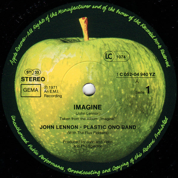 John Lennon - Imagine 12" Vinyl Single (Used)