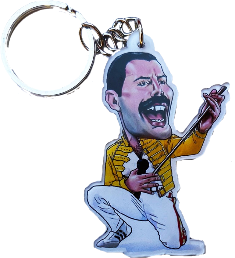 Queen - Freddie Mercury Caricature Keychain