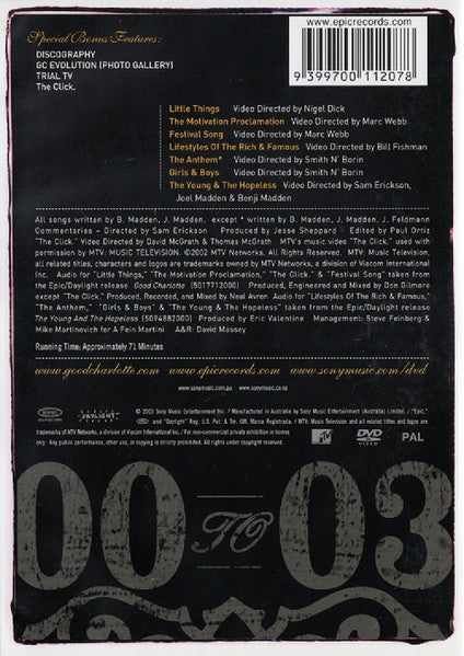 Good Charlotte - Video Collection DVD
