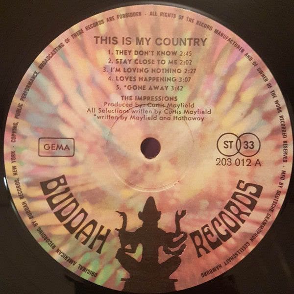 Impressions - This Is My Country Vinyl LP (Used)