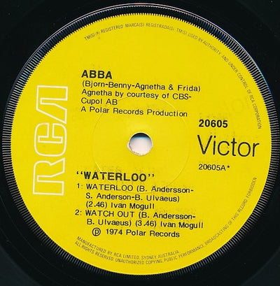 ABBA - Waterloo / Watch Out / Ring Ring / Rock 'N Roll Band 7" Vinyl EP (Used)