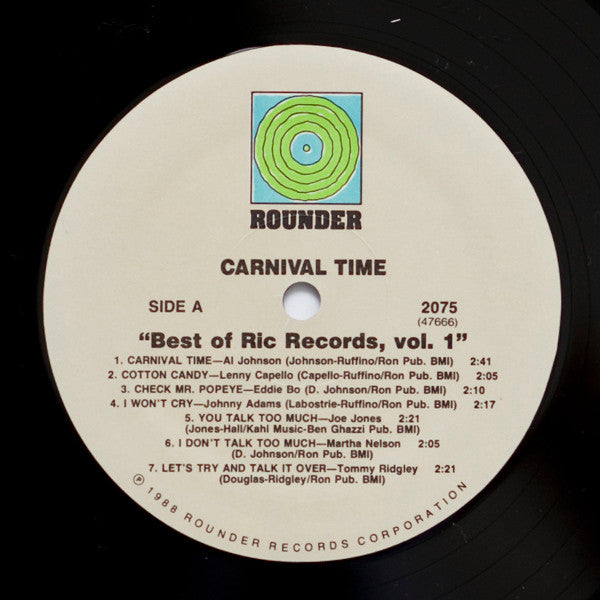 Various Artists - Carnival Time! The Best Of Ric Records Vol. 1 Vinyl LP (Used)