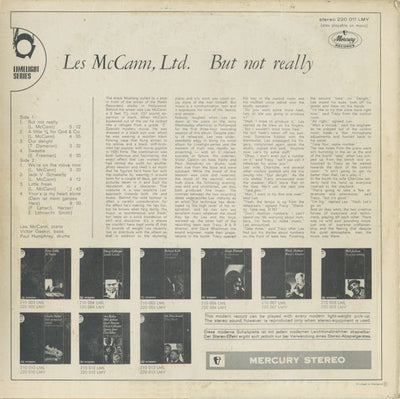 Les McCann Ltd. - But Not Really Vinyl LP (Used)