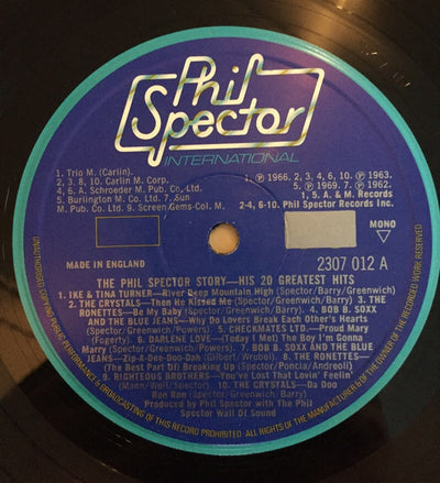 Various Artists - Phil Spector's 20 Greatest Hits Vinyl LP (Used)