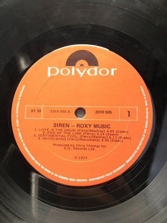 Roxy Music - Siren Reissue Vinyl LP (Used)