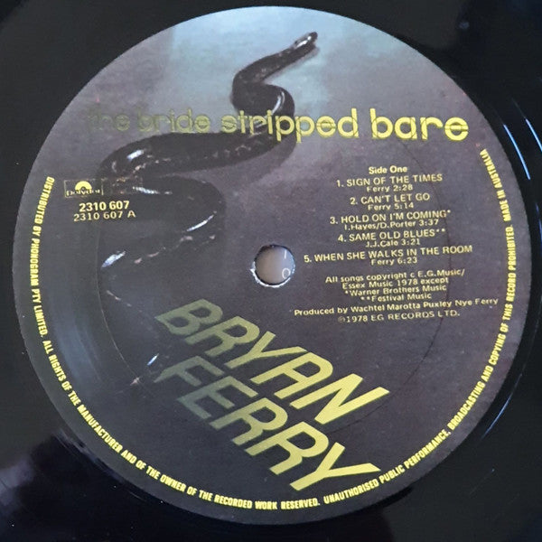 Bryan Ferry - The Bride Stripped Bare Vinyl LP (Used)