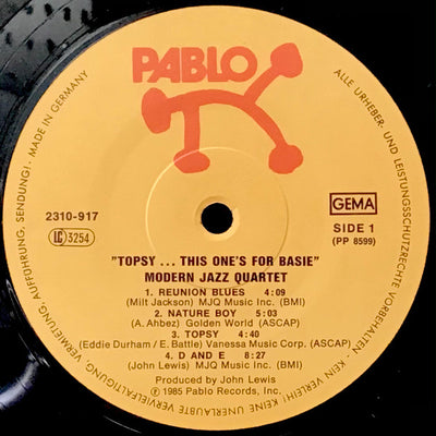 Modern Jazz Quartet - Topsy This One's For Basie Vinyl LP (Used)