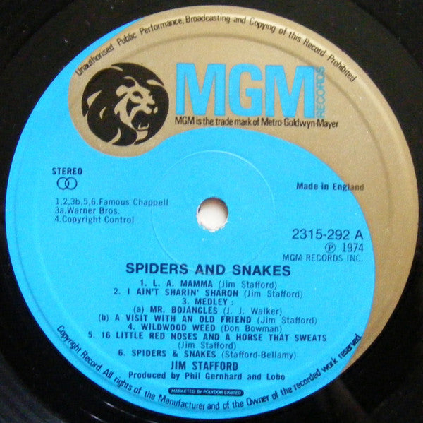 Jim Stafford - Spiders & Snakes Vinyl LP (Used)