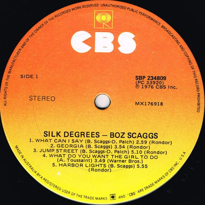 Boz Scaggs - Silk Degrees Vinyl LP (Used)