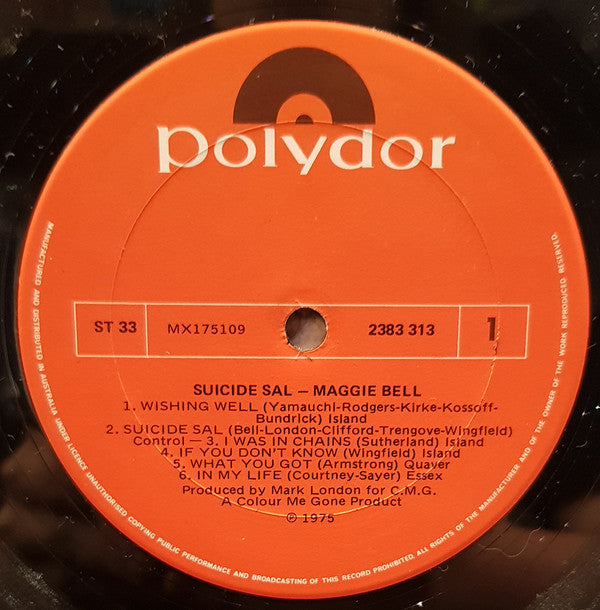 Maggie Bell - Suicide Sal Vinyl LP (Used)