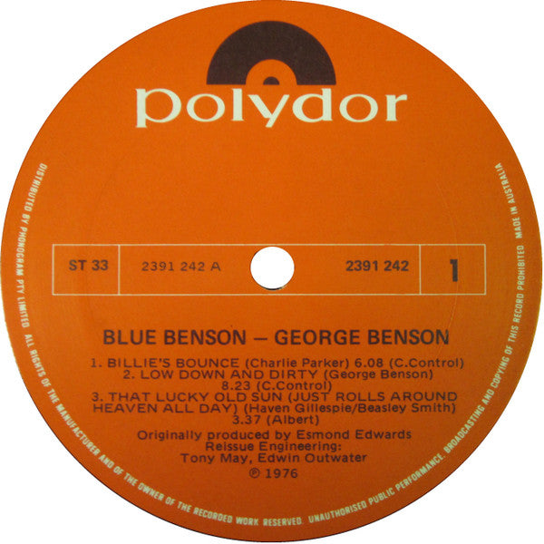 George Benson - Blue Benson Vinyl LP (Used)
