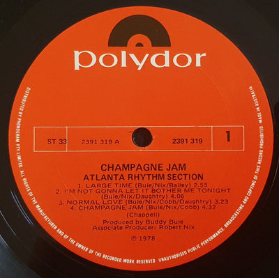 Atlanta Rhythm Section - Champagne Jam Vinyl LP (Used)