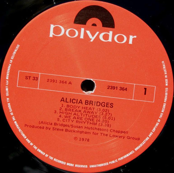 Alicia Bridges - Alicia Bridges Vinyl LP (Used)