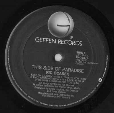 Ric Ocasek - This Side Of Paradise Vinyl LP (Used)