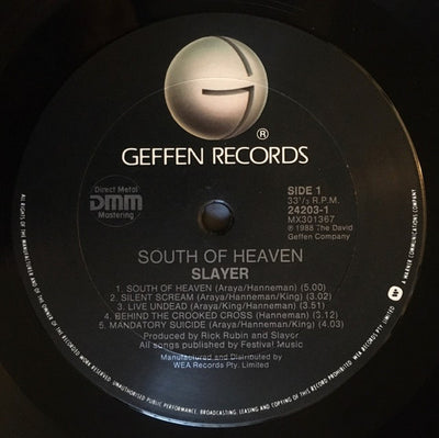 Slayer - South Of Heaven Vinyl LP (Used)