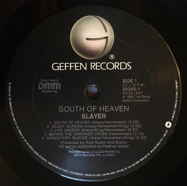 Slayer - South Of Heaven Vinyl LP (Used)