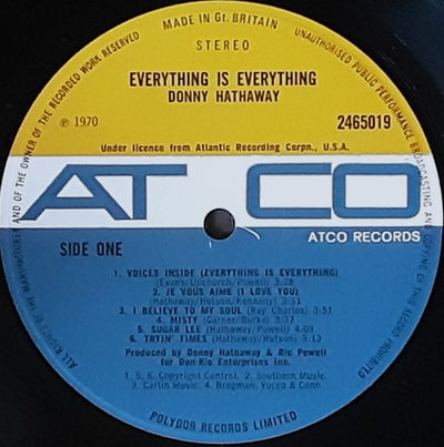 Donny Hathaway - Everything Is Everything Vinyl LP (Used)