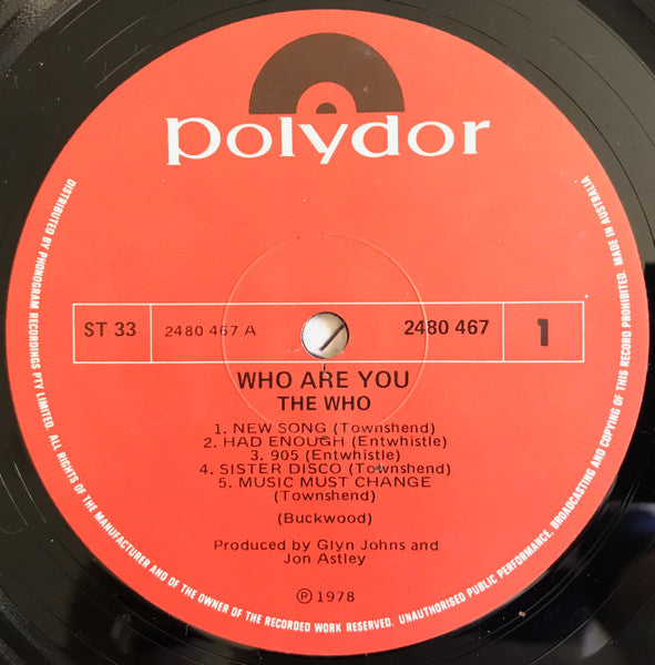 Who - Who Are You Vinyl LP (Used)