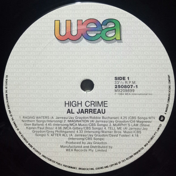 Al Jarreau - High Crime Vinyl LP (Used)