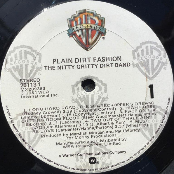 Nitty Gritty Dirt Band - Plain Dirt Fashion Vinyl LP (Used)