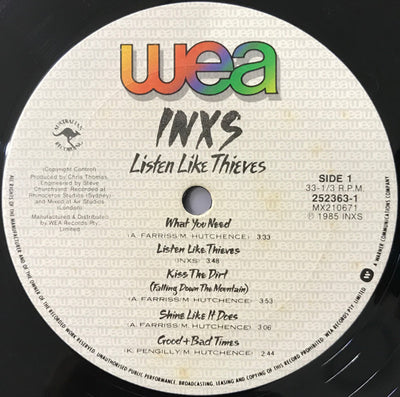 INXS - Listen Like Thieves Vinyl LP (Used)