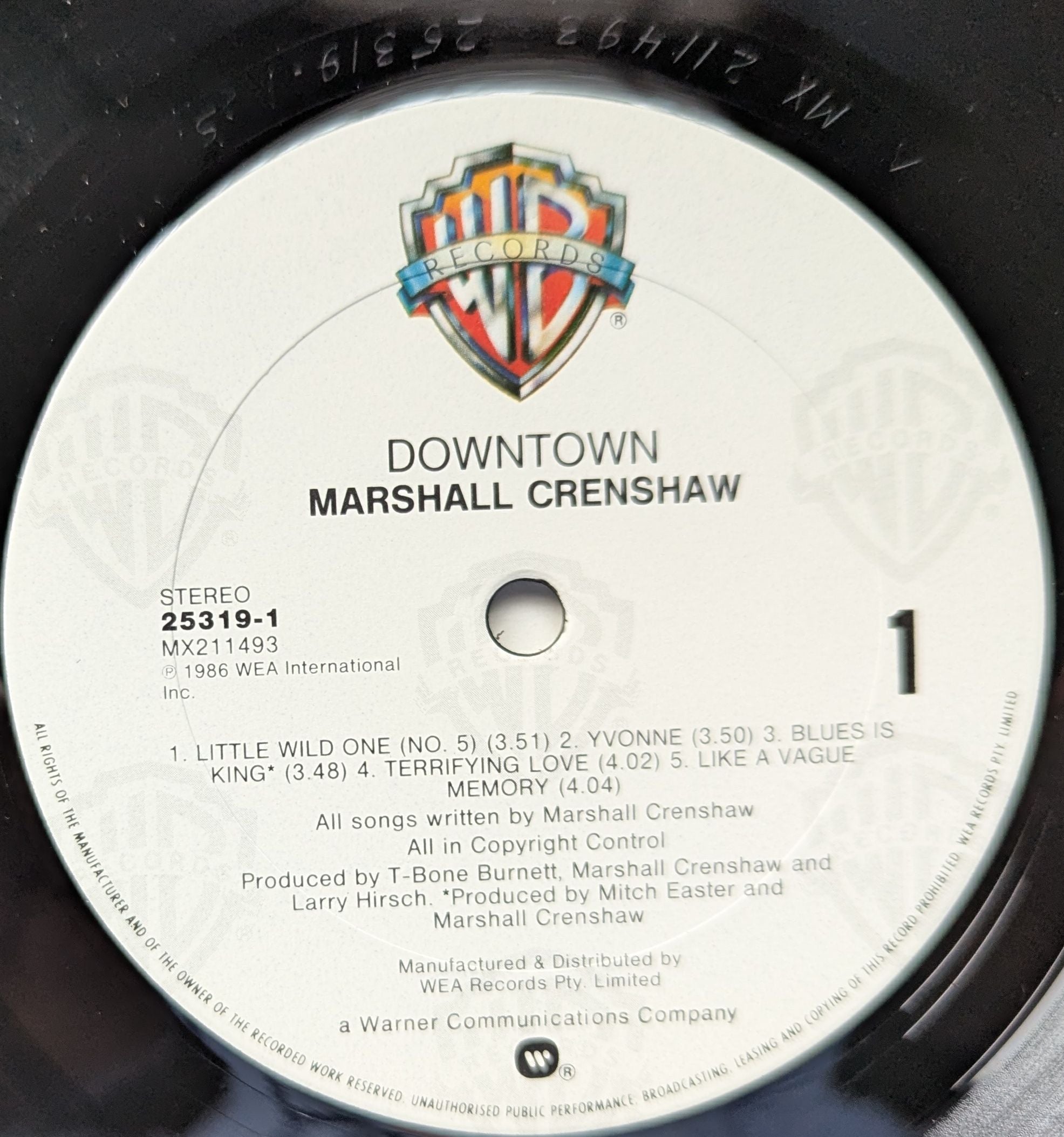 Marshall Crenshaw - Downtown Vinyl LP (Used)