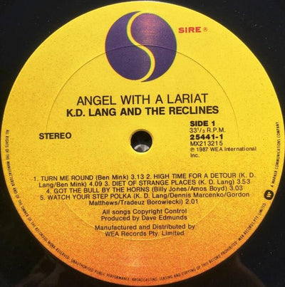 K.D. Lang & Reclines - Angel With A Lariat Vinyl LP (Used)