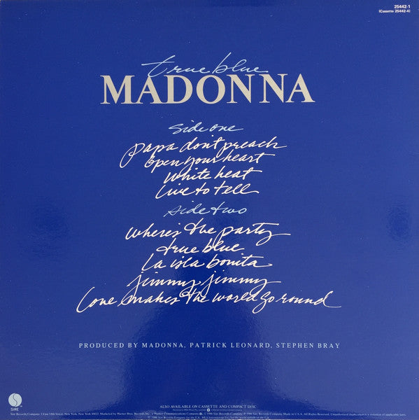 Madonna - True Blue Vinyl LP (Used)