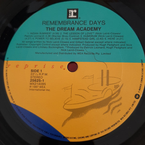 Dream Academy - Remembrance Days Vinyl LP (Used)