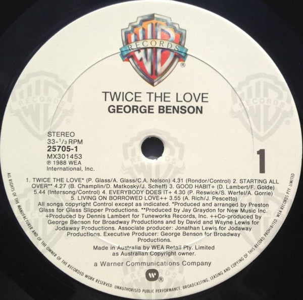 George Benson - Twice The Love Vinyl LP (Used)