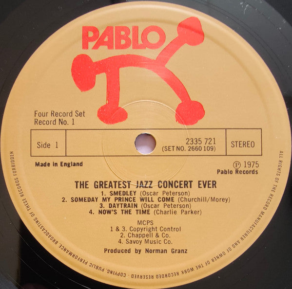 Various Artists - The Greatest Jazz Concert In The World Vinyl 4LP (Used)