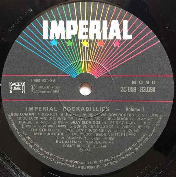 Various Artists - Imperial Rockabillies Vinyl LP (Used)