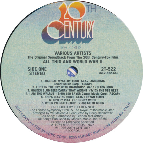 Soundtrack - All This And World War II Vinyl 2LP (Used)
