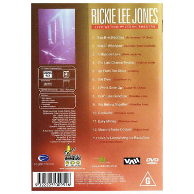 Rickie Lee Jones - Live At The Wiltern Theatre DVD (Used)