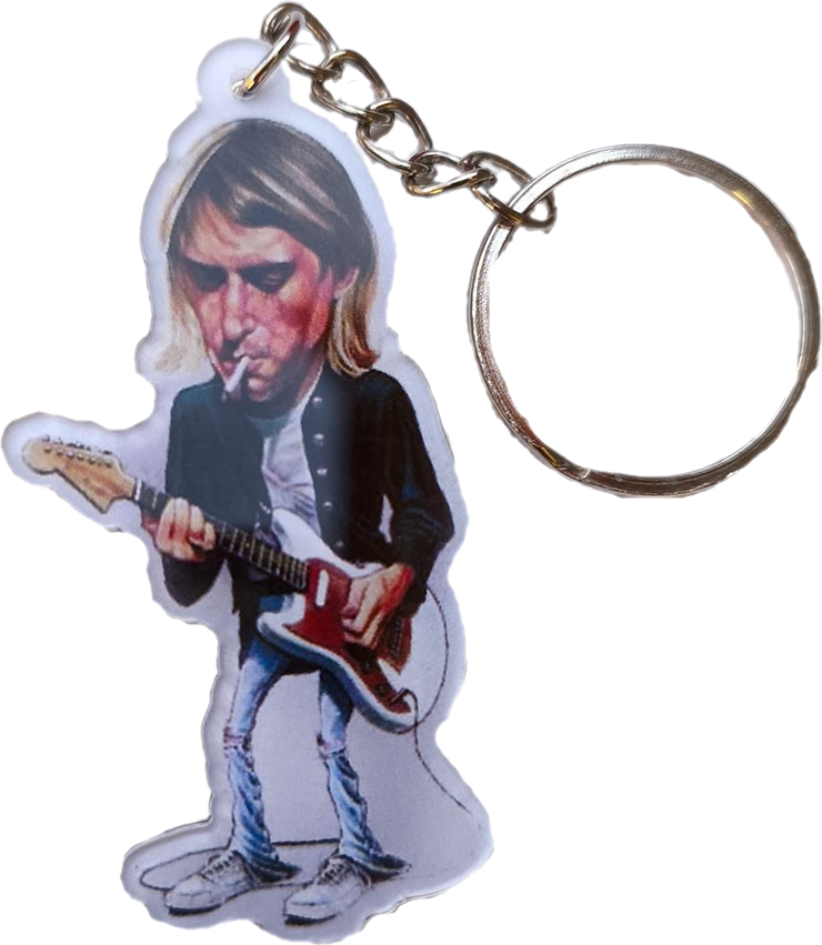 Nirvana - Kurt Cobain Caricature Keychain