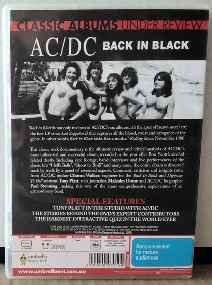 AC/DC – Classic Albums Under Review - Back In Black DVD