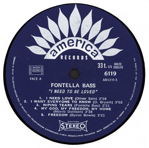 Fontella Bass - I Need To Be Loved Vinyl LP (Used)